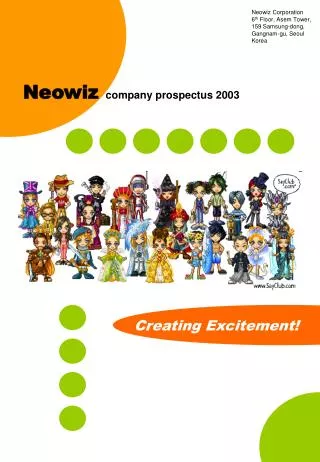 Neowiz company prospectus 2003