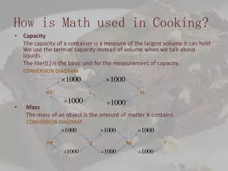 How is Math used in Cooking?