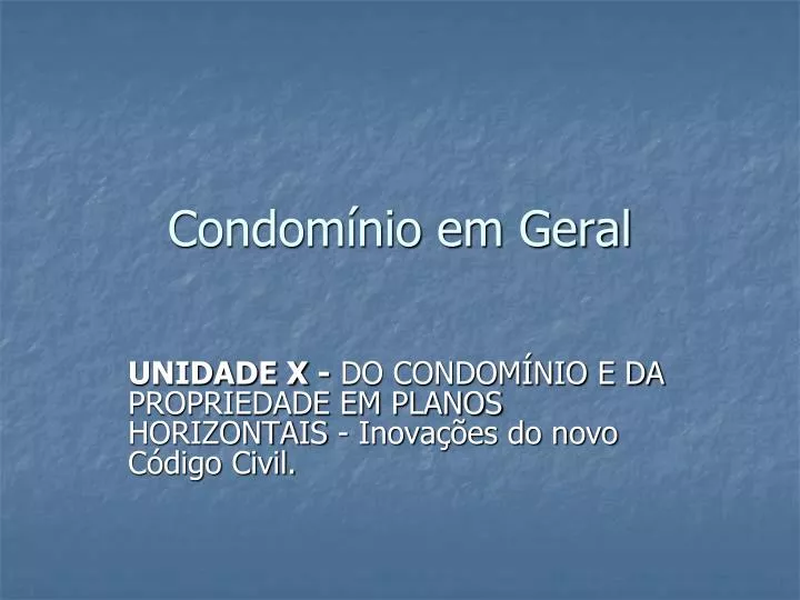 condom nio em geral