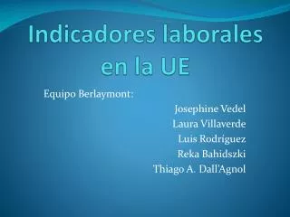 indicadores laborales en la ue