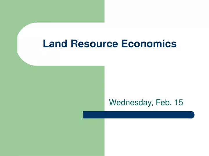 land resource economics