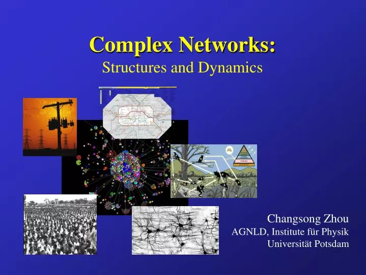 complex networks structures and dynamics