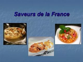 saveurs de la france