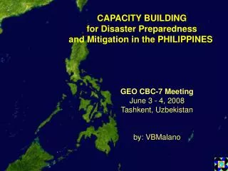 CAPACITY BUILDING for Disaster Preparedness and Mitigation in the PHILIPPINES