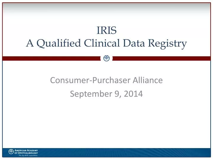 iris a qualified clinical data registry