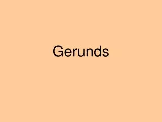 Gerunds