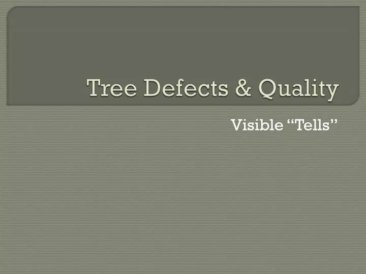 tree defects quality