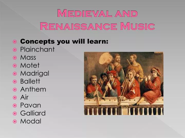 medieval and renaissance music