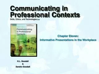 Chapter Eleven: Informative Presentations in the Workplace