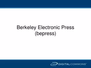 Berkeley Electronic Press (bepress)