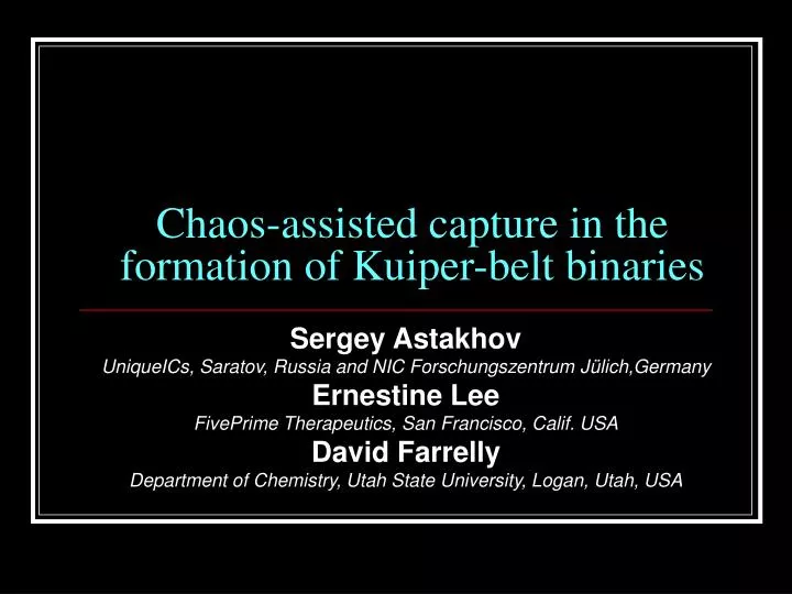 chaos assisted capture in the formation of kuiper belt binaries