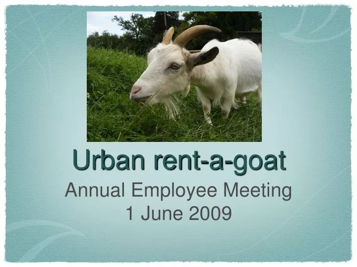 urban rent a goat