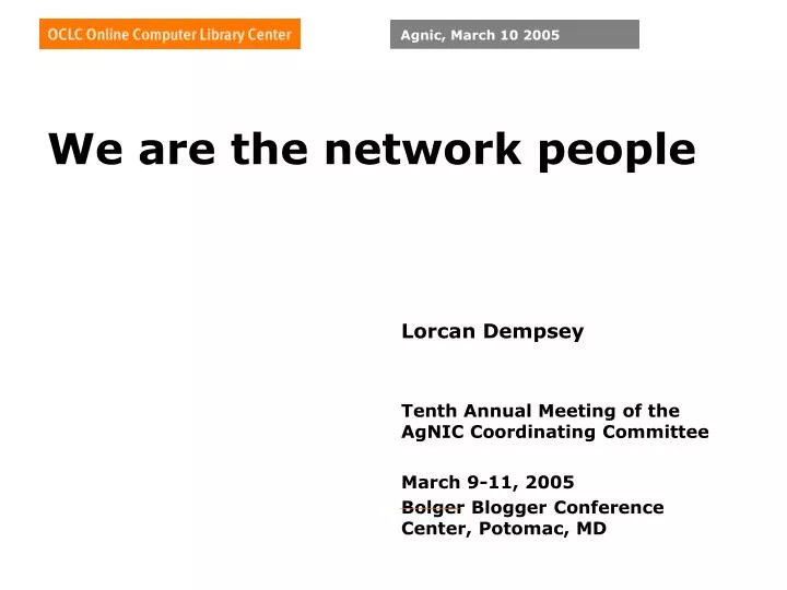 we are the network people