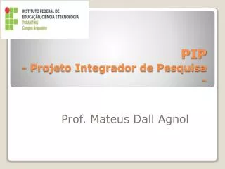 pip projeto integrador de pesquisa