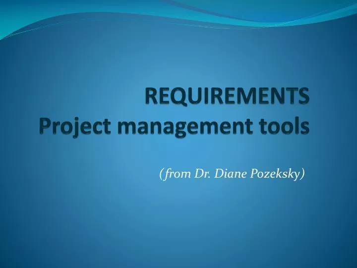requirements project management tools