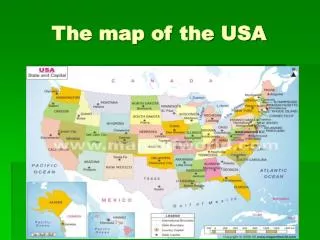 The map of the USA