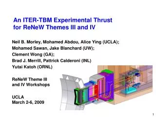 An ITER-TBM Experimental Thrust for ReNeW Themes III and IV