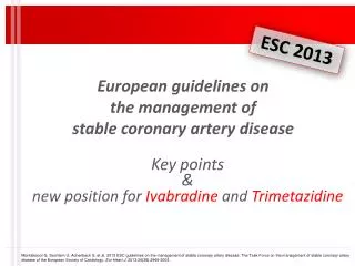 European guidelines on the management of stable c oronary artery d isease