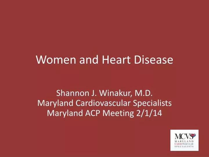 women and heart disease