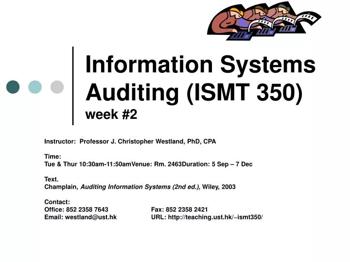 information systems auditing ismt 350 week 2