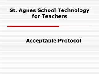 St. Agnes School Technology for Teachers