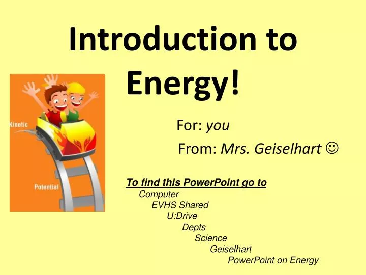 introduction to energy