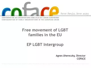 Free movement of LGBT families in the EU EP LGBT Intergroup