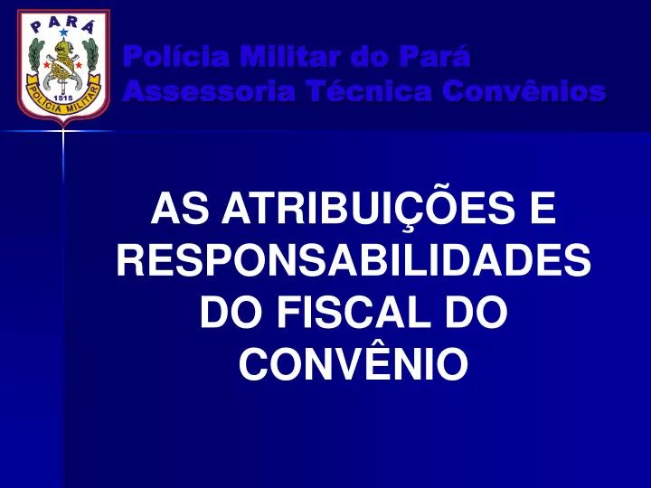 pol cia militar do par assessoria t cnica conv nios