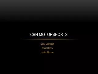 CBH motorSports