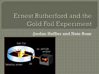 Ernest Rutherford and the Gold Foil Experiment