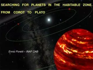 SEARCHING FOR PLANETS IN THE HABITABLE ZONE. FROM COROT TO PLATO