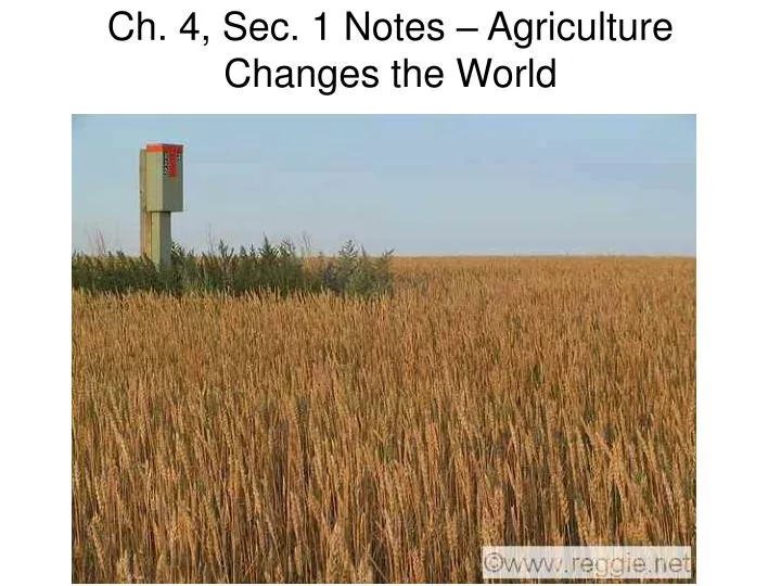 ch 4 sec 1 notes agriculture changes the world