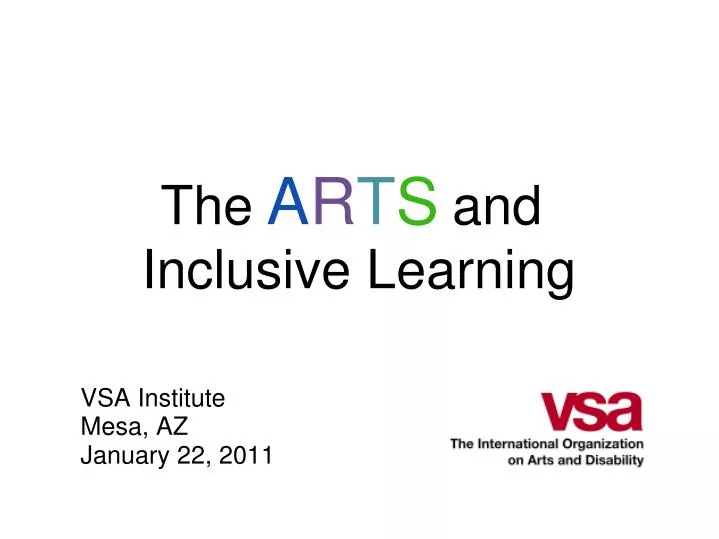 the a r t s and inclusive learning