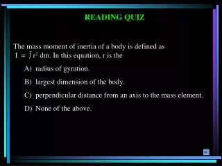 READING QUIZ