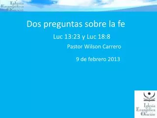 dos preguntas sobre la fe