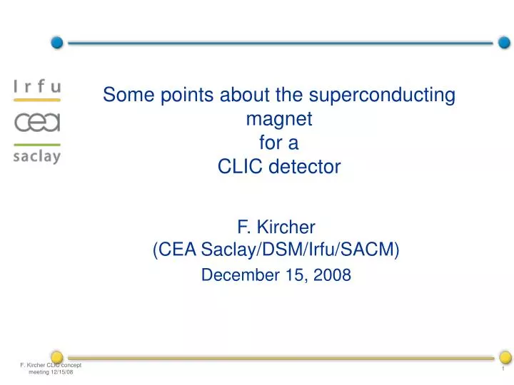 f kircher cea saclay dsm irfu sacm december 15 2008