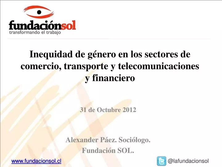 inequidad de g nero en los sectores de comercio transporte y telecomunicaciones y financiero