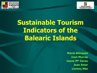 Sustainable Tourism Indicators of the Balearic Islands