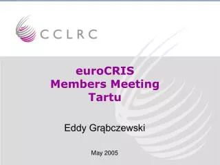 euroCRIS Members Meeting Tartu