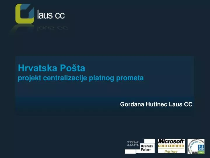 hrvatska po ta projekt centralizacije platnog prometa