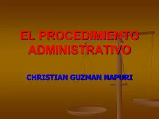 el procedimiento administrativo