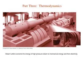 Part Three: Thermodynamics