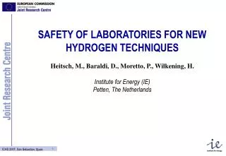 SAFETY OF LABORATORIES FOR NEW HYDROGEN TECHNIQUES
