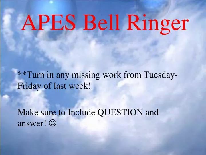 apes bell ringer