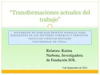 transformaciones actuales del trabajo