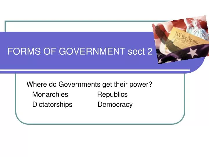 forms of government sect 2