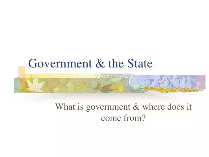 government the state