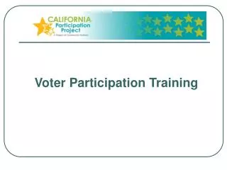 Voter Participation Training