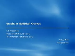 Graphs in Statistical Analysis