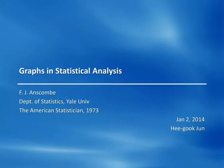graphs in statistical analysis